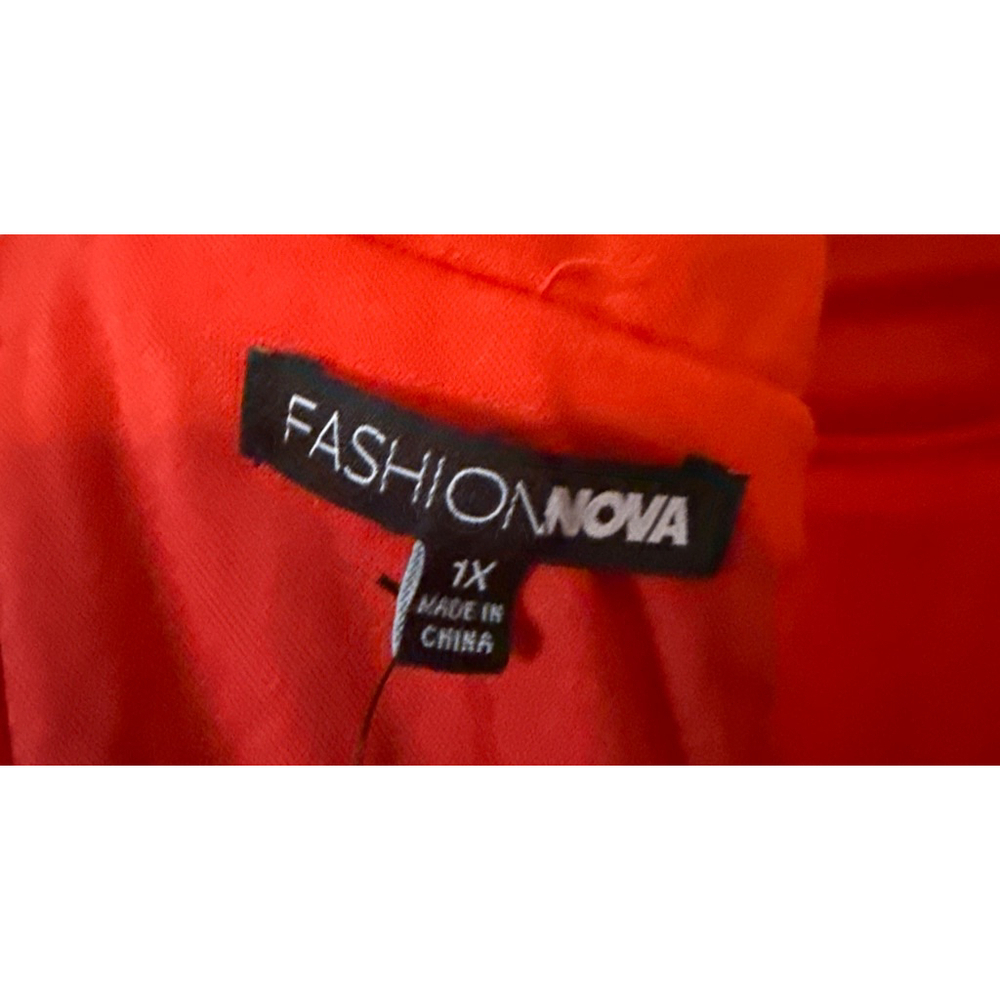 Women's Fashion Nova Red Sequin V-Neck Mini Dress 1X - Picture 4 of 4